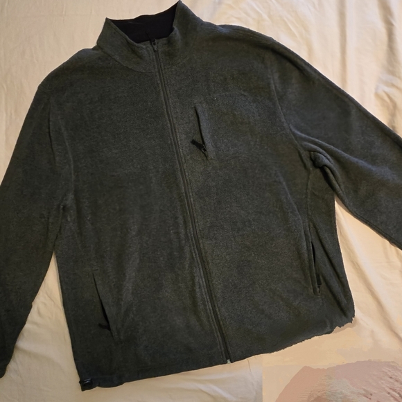 SADDLEBRED Men's Grey Fleece Zip Up Jacket size 2XLT - Picture 4 of 13